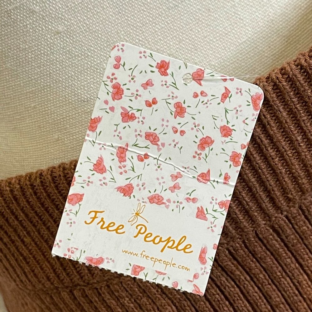 NWT Free People Solid Gold Sweater Skirt L - Picture 6 of 6